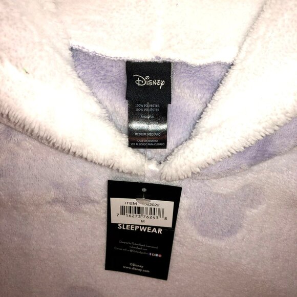 NWT DISNEY MICKEY MOUSE SLEEP HOODIE SIZE M PURPLE LILAC FUZZY LINED WOMENS - Picture 3 of 4